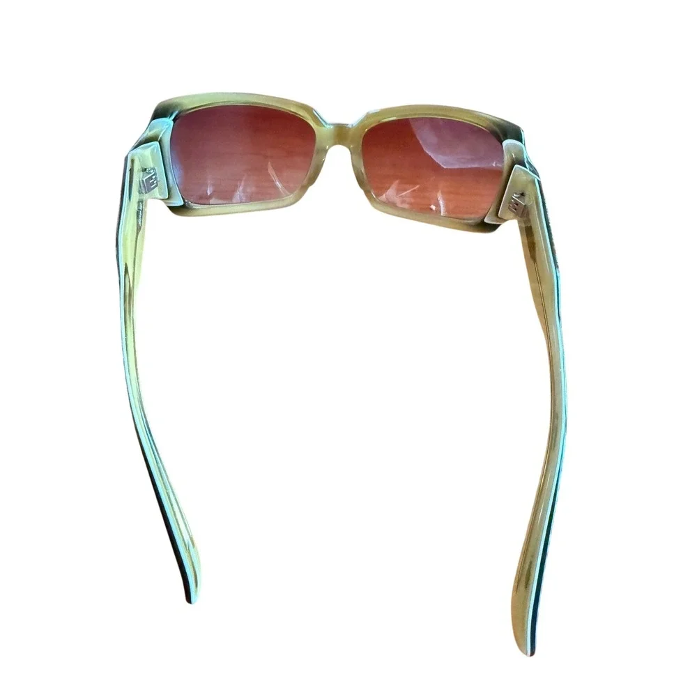 Vtg 90's Stay Gold‎ Transform Oversized Sunglasses Green Paisley 59-18-135